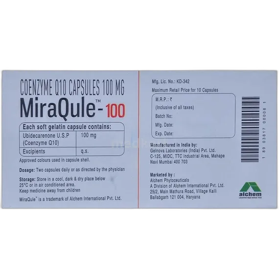 miraqule 100mg tablet 10's